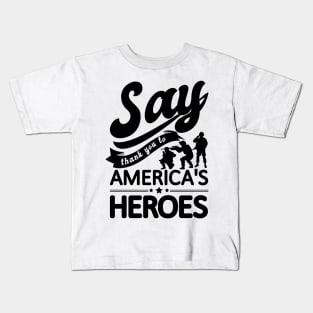 'Say Thank You' Military Public Service Shirt Kids T-Shirt